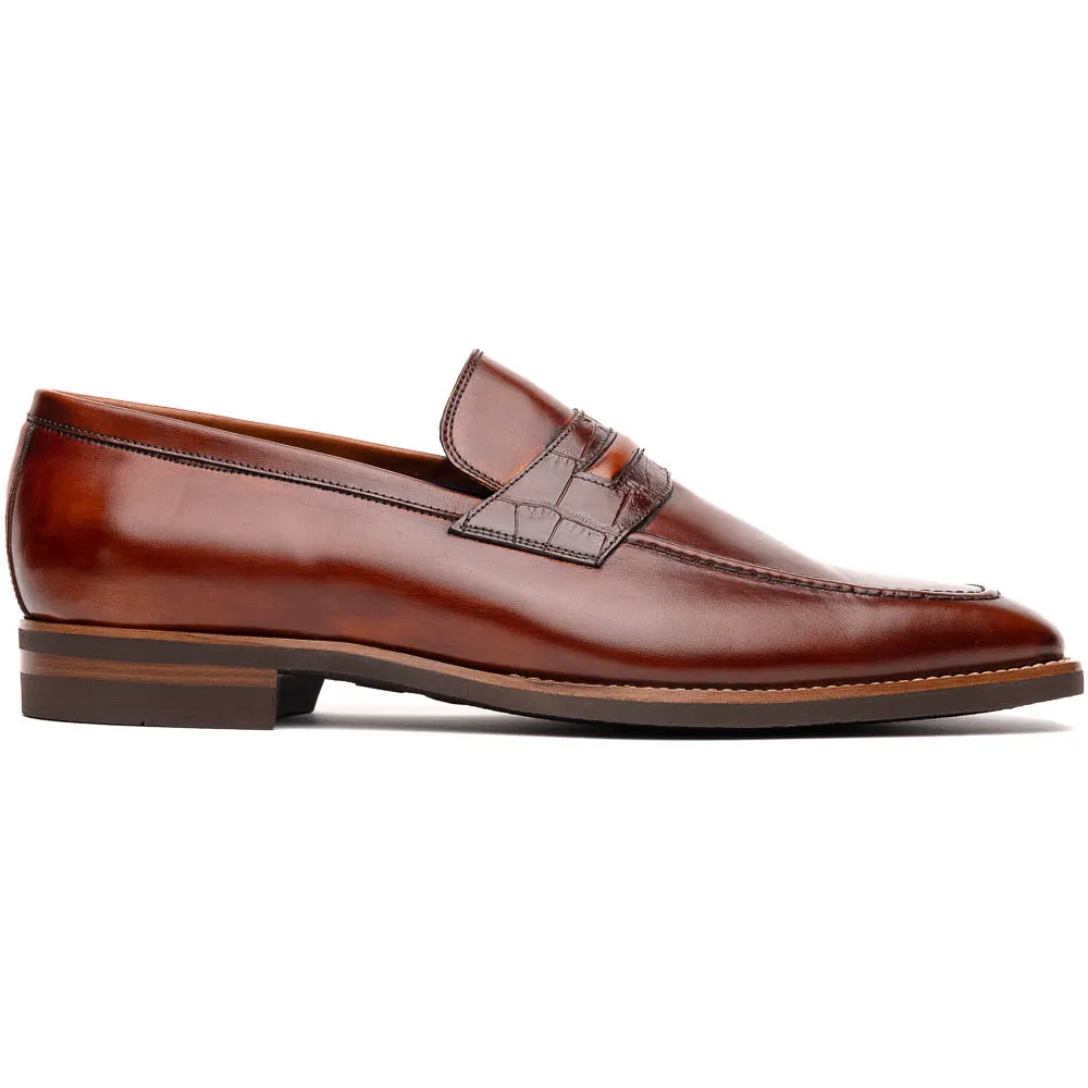 15-703-CGN MEO Hand Burnished Loafers Cognac