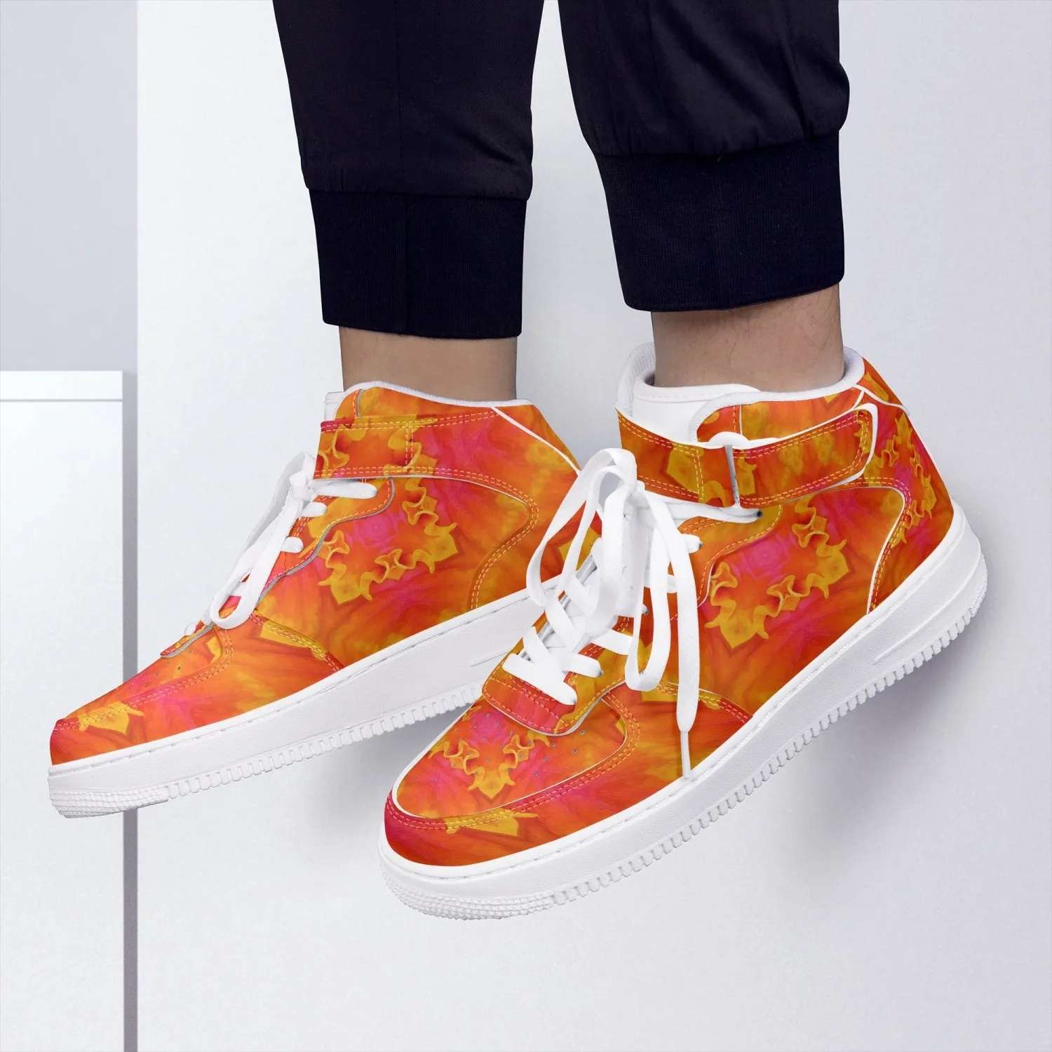 284. New High-Top Leather Sports Sneakers