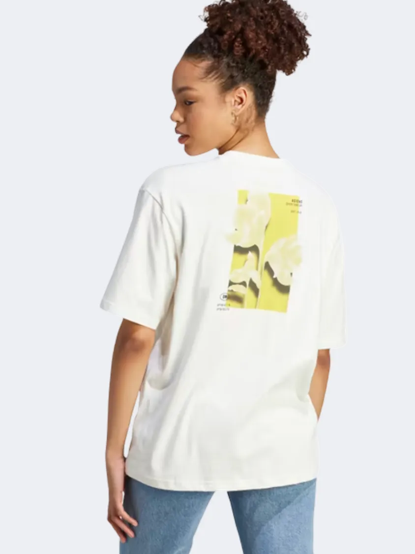 Adidas City Escape Graphic Women Sportswear T-Shirt Off White