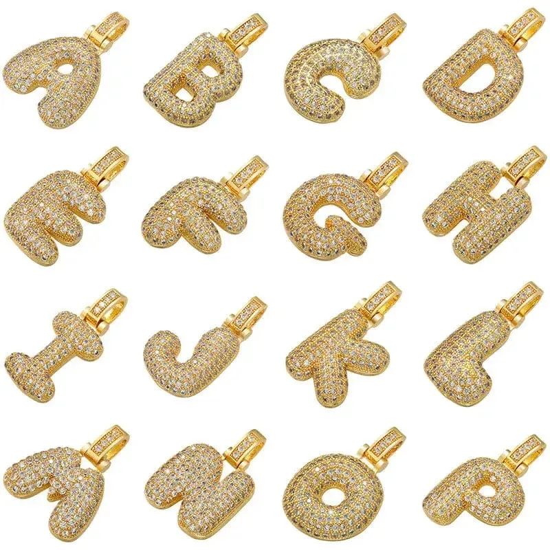 Alphabet Charm 18K Gold Plated