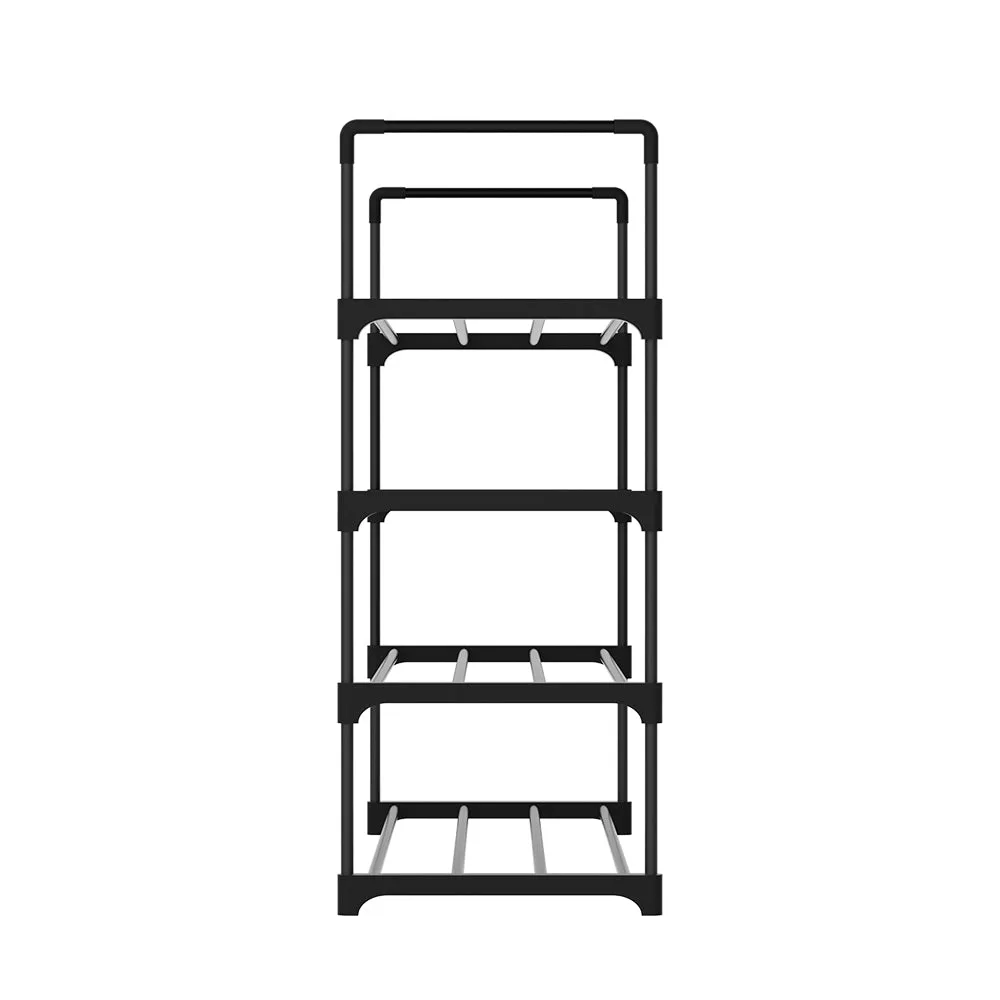 Artiss Shoe Rack 4-tier 16 Pairs Stackable Black