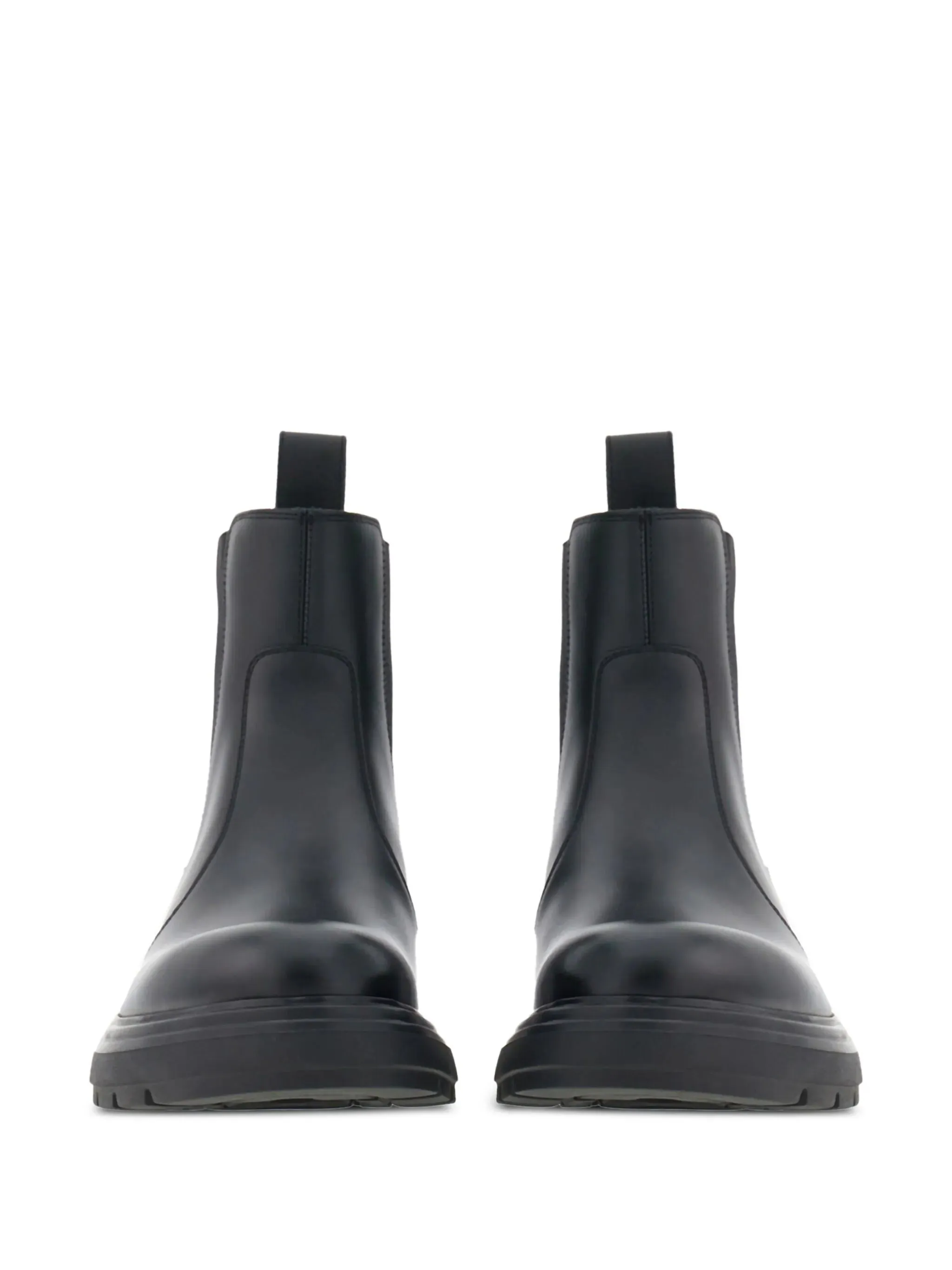 Black Calf Leather Chelsea Boots