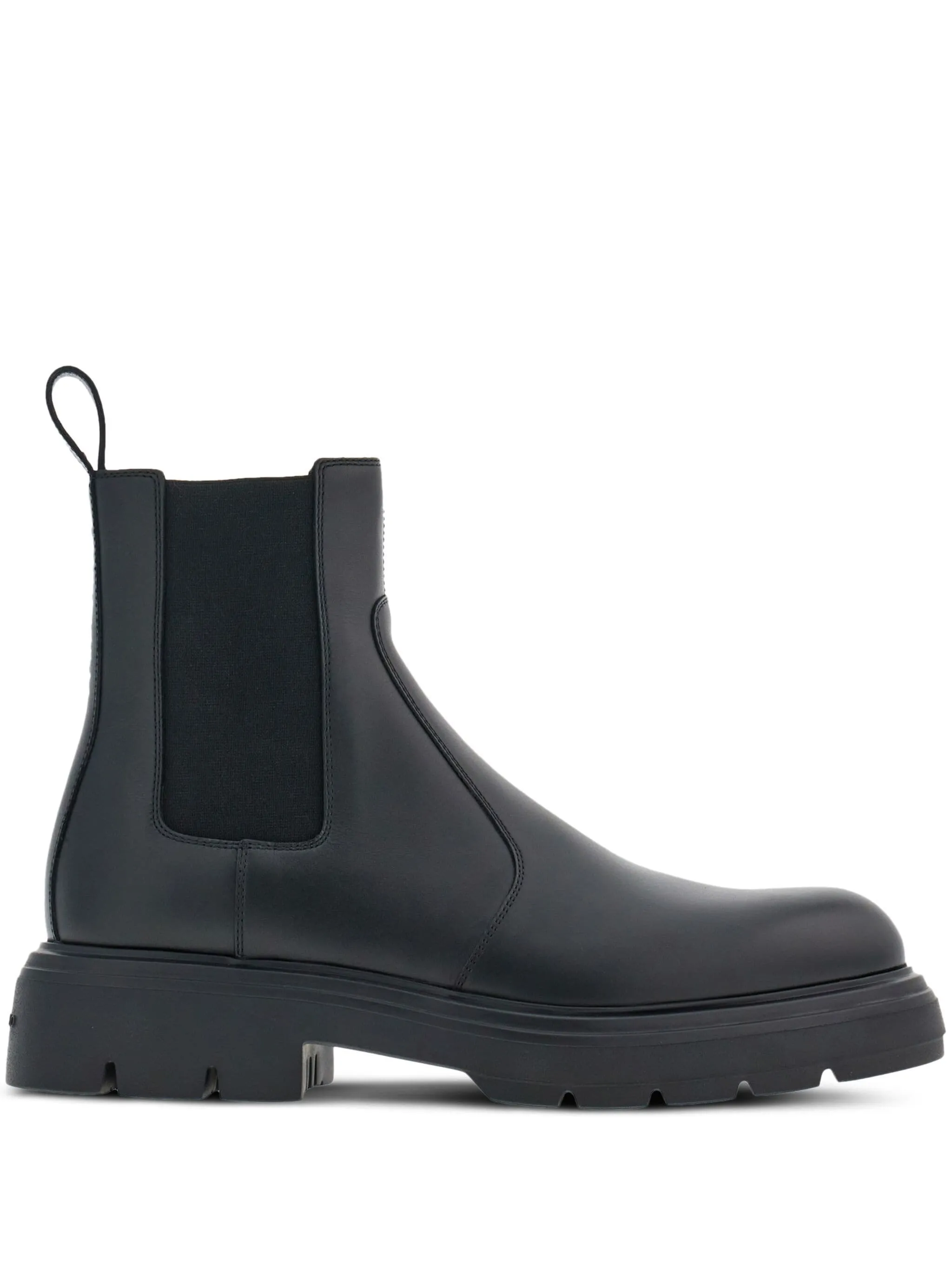 Black Calf Leather Chelsea Boots