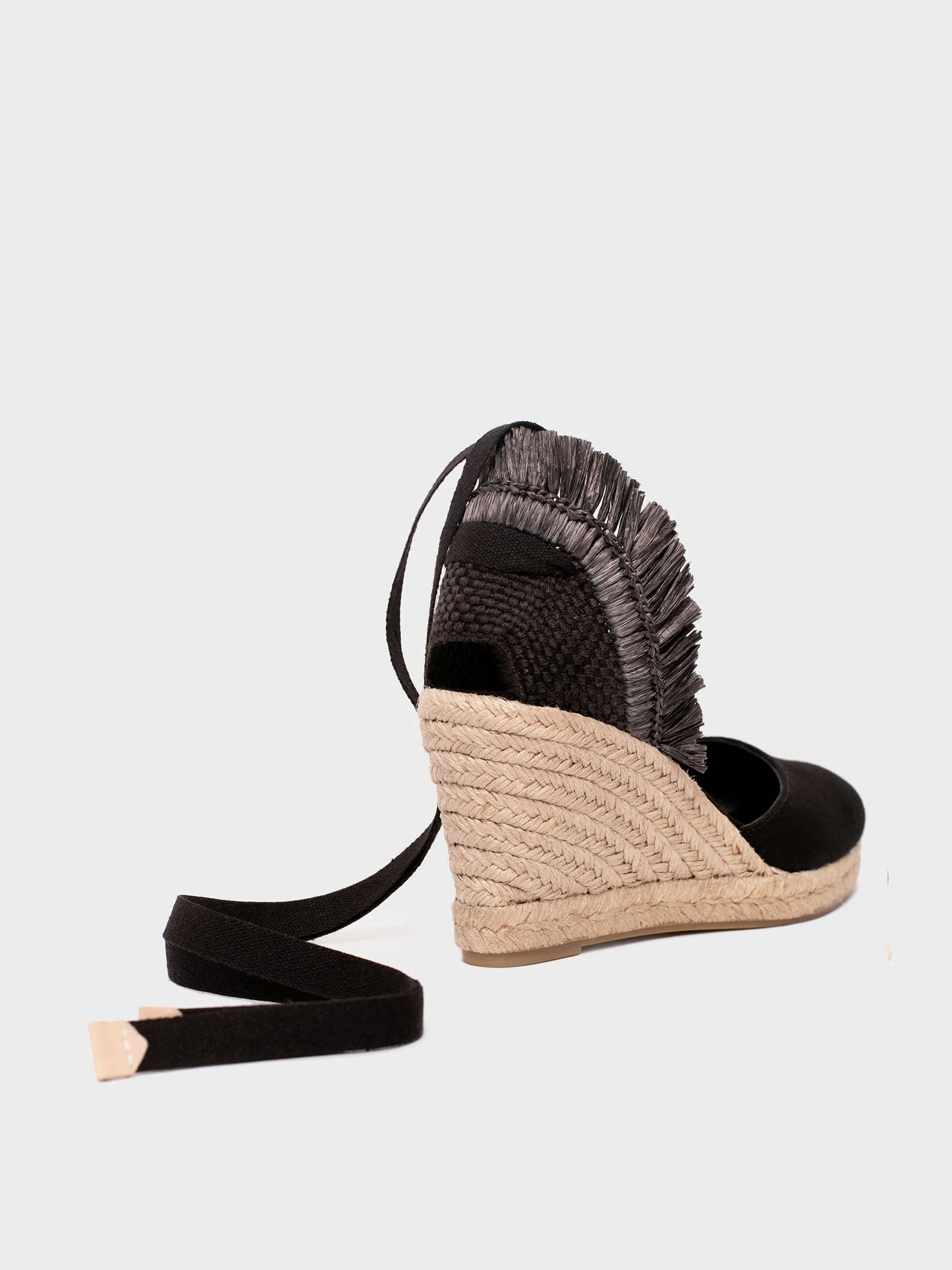 Black Tafira wedge espadrilles