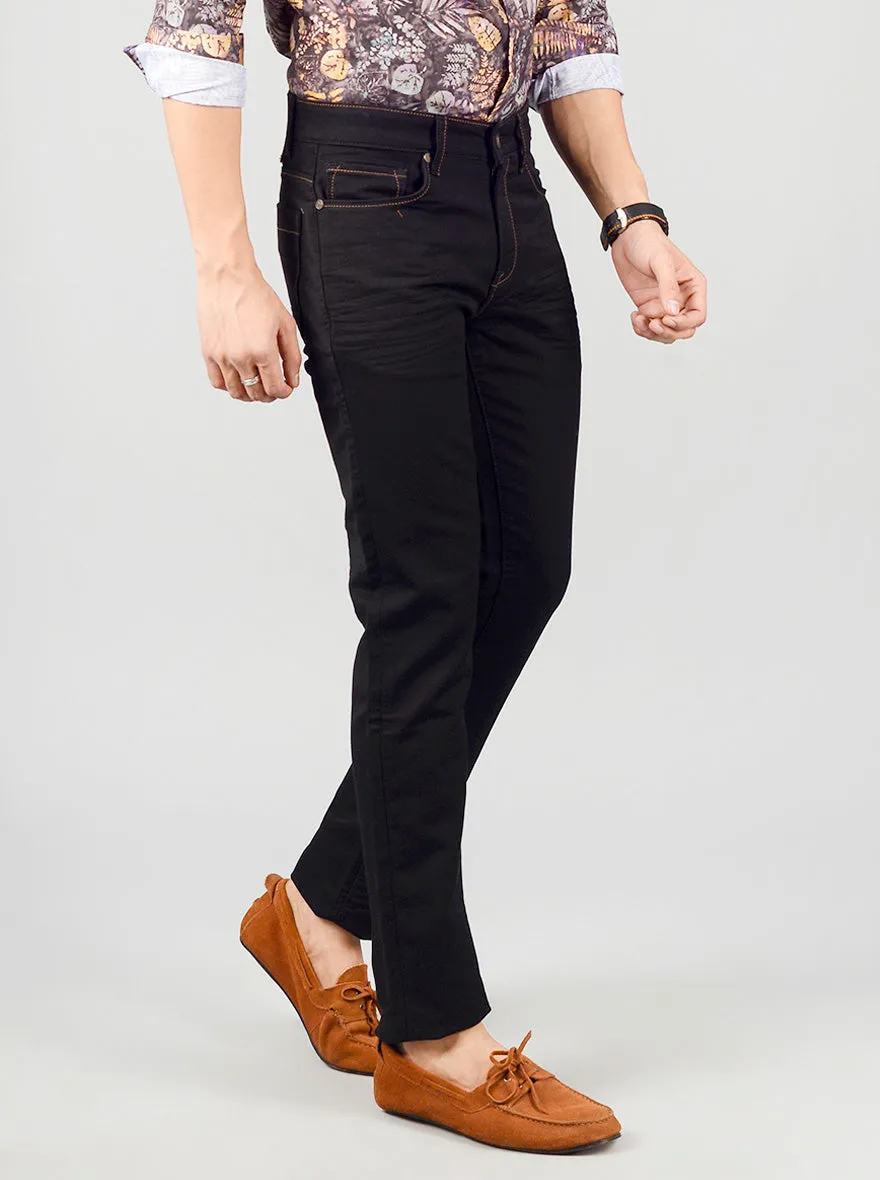 Blue Solid Slim Fit Jeans | JadeBlue