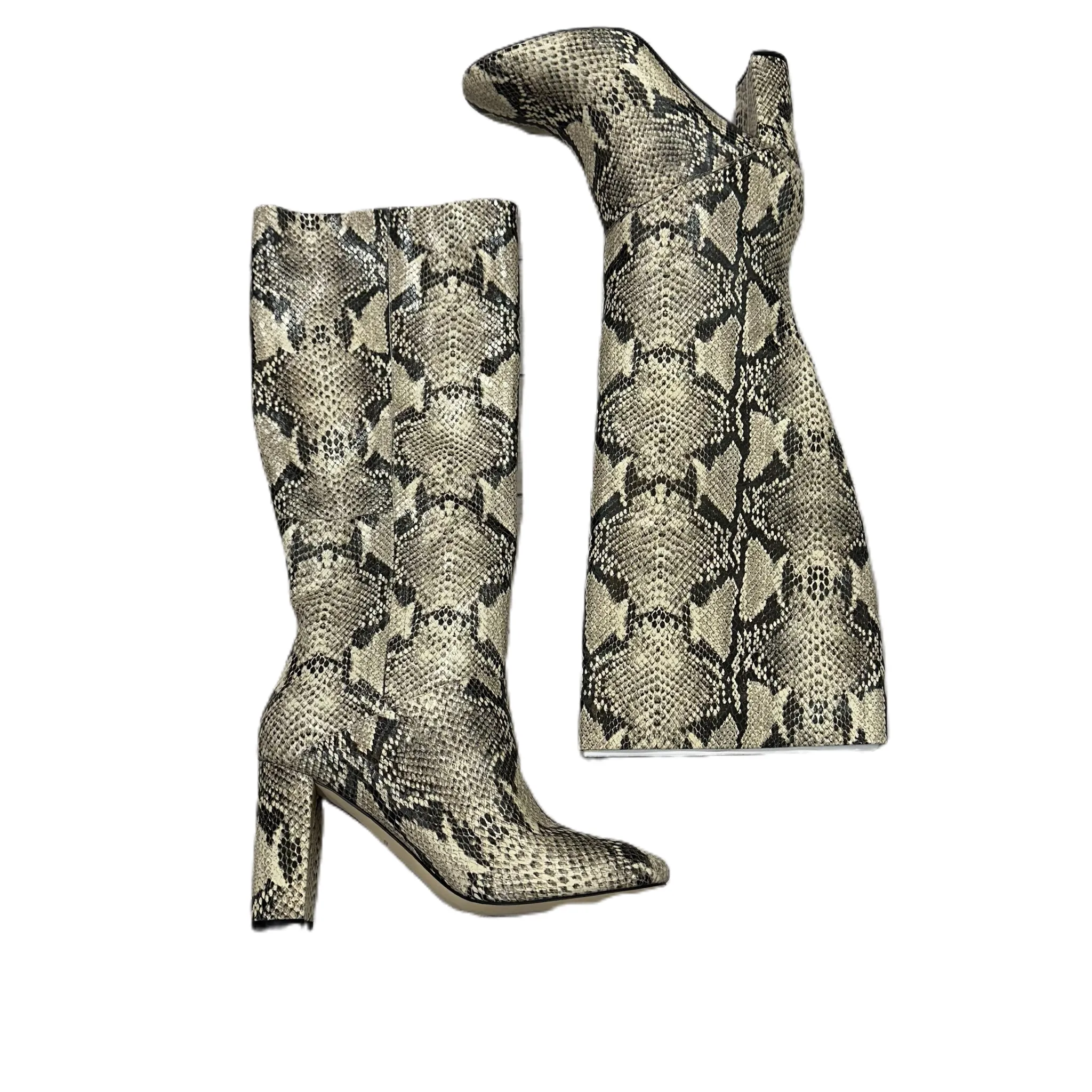 Boots Knee Heels By Cole-haan In Snakeskin Print, Size: 8.5