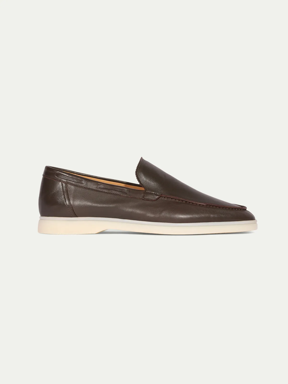 Brown Leather Yacht Loafers