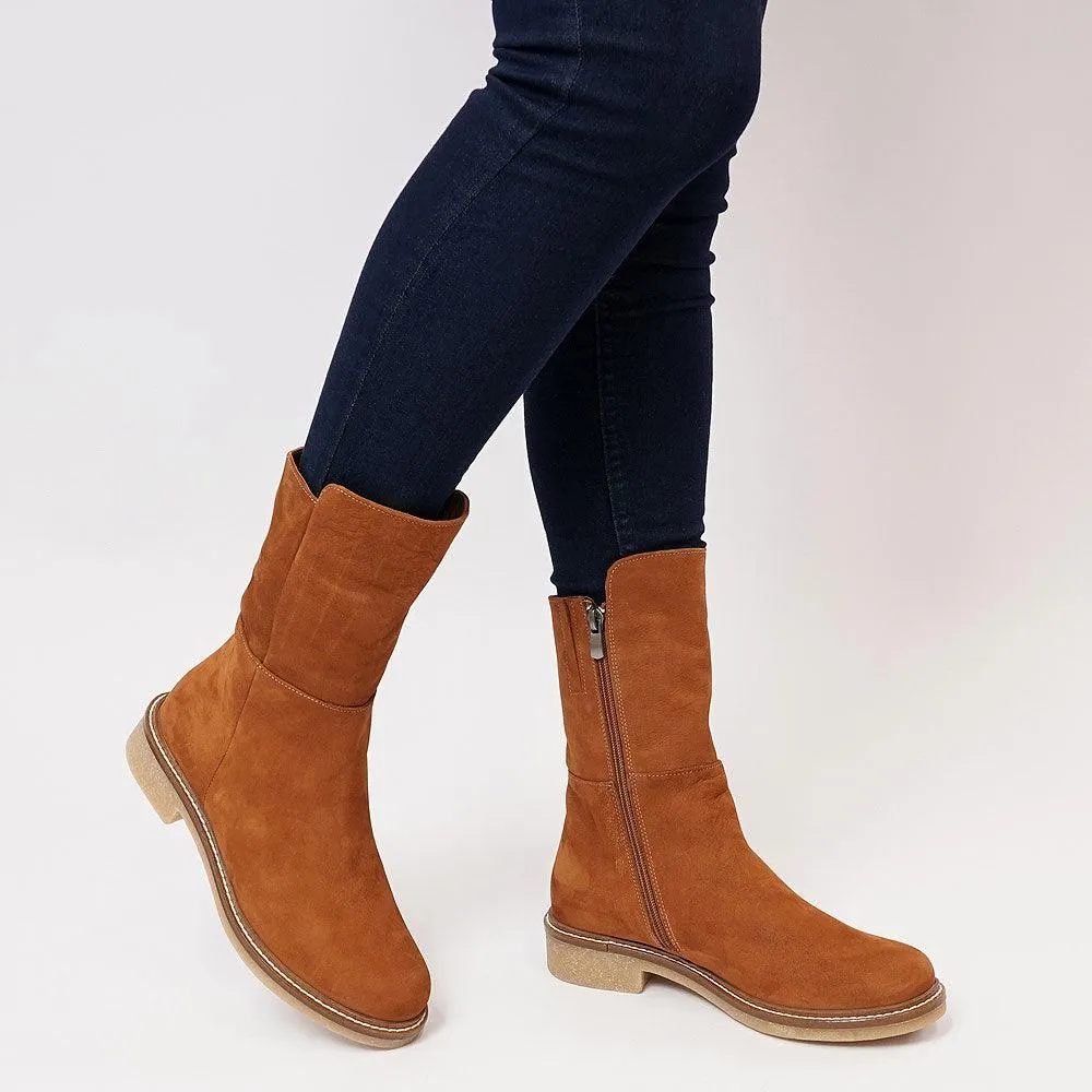 Cable Taba Nubuck Ankle Boots