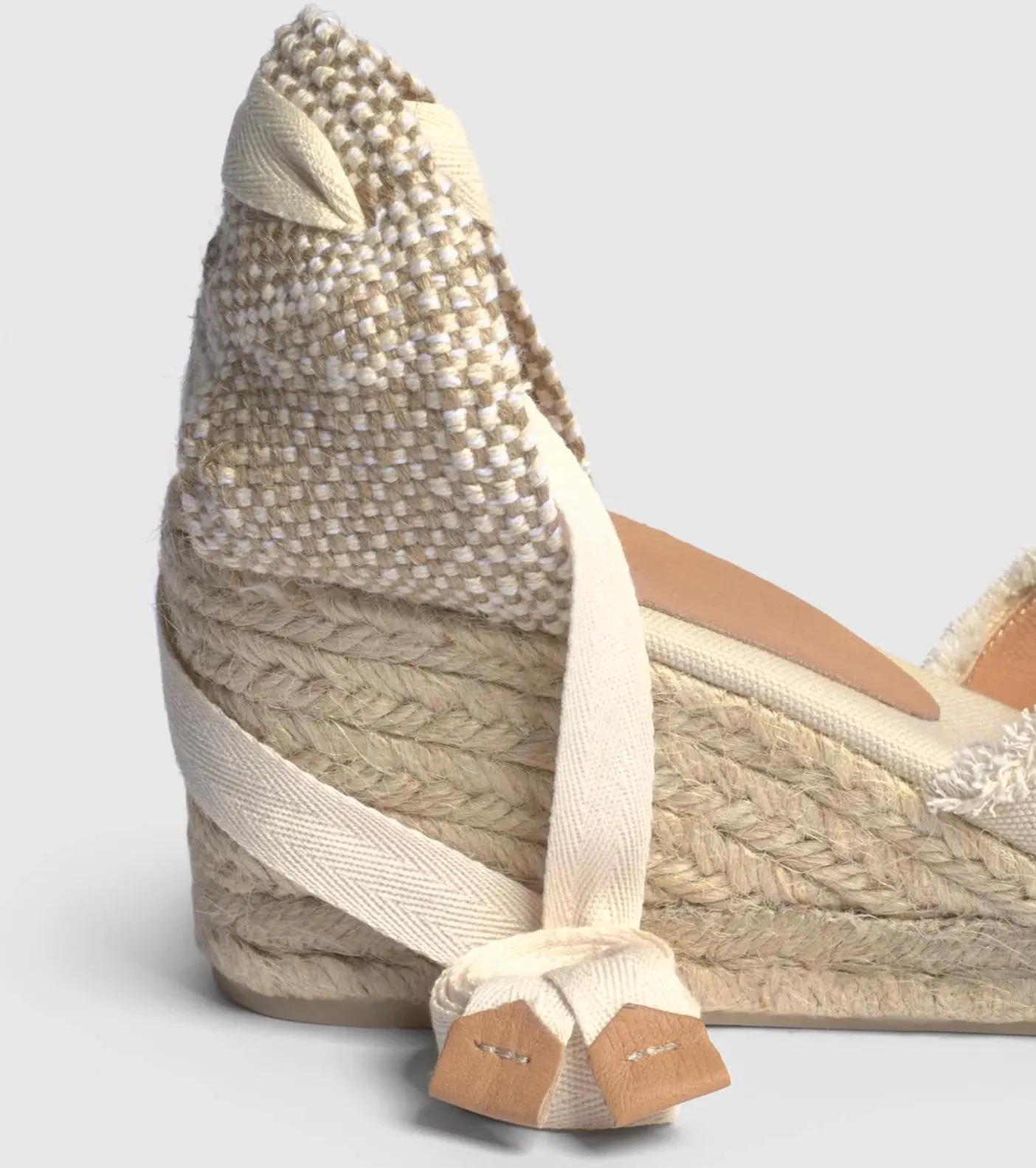 Castaner Bluma 6 Ivory Canvas Wedge Espadrilles