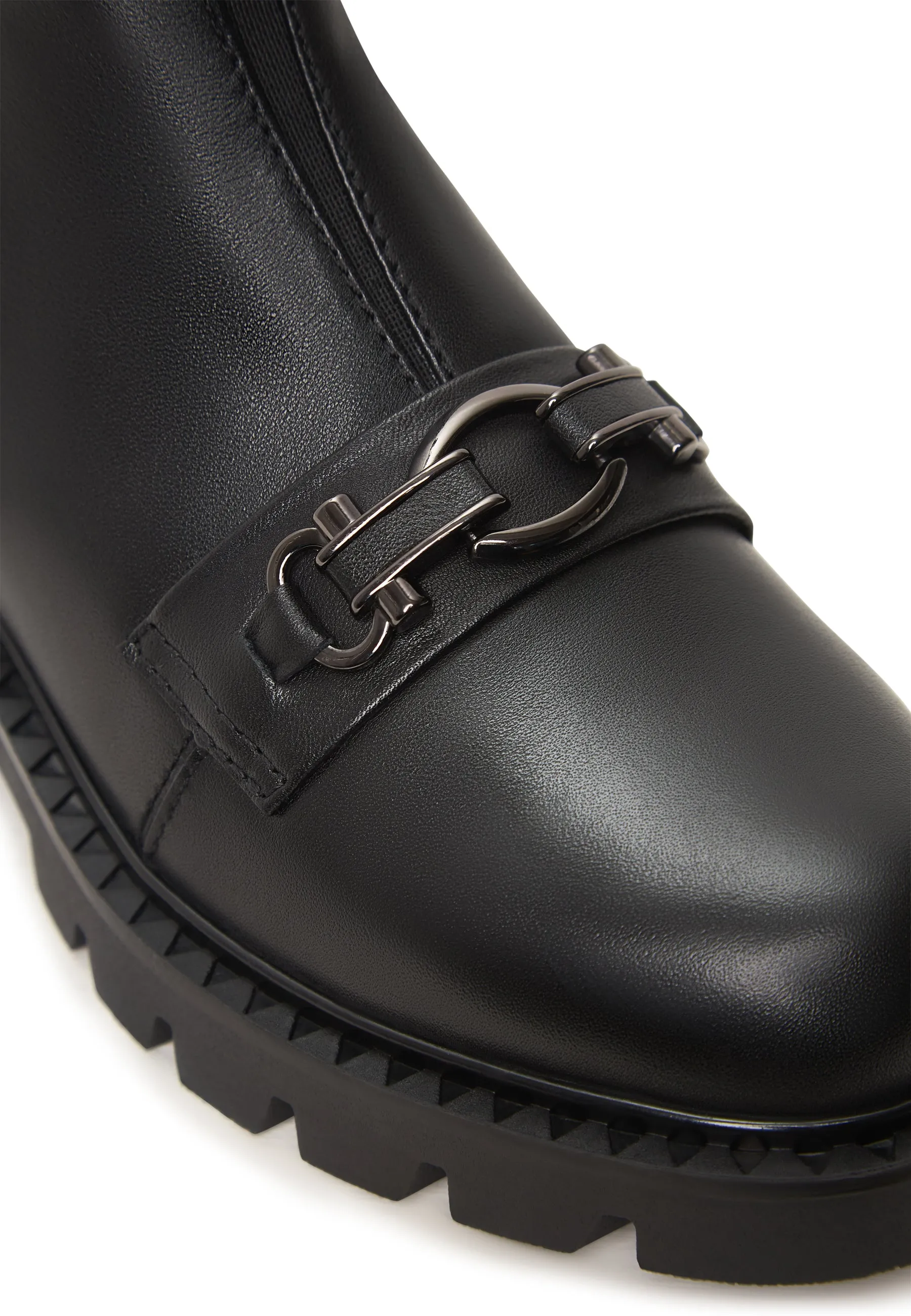 Combat Boots with Chain Detail Candice - Black