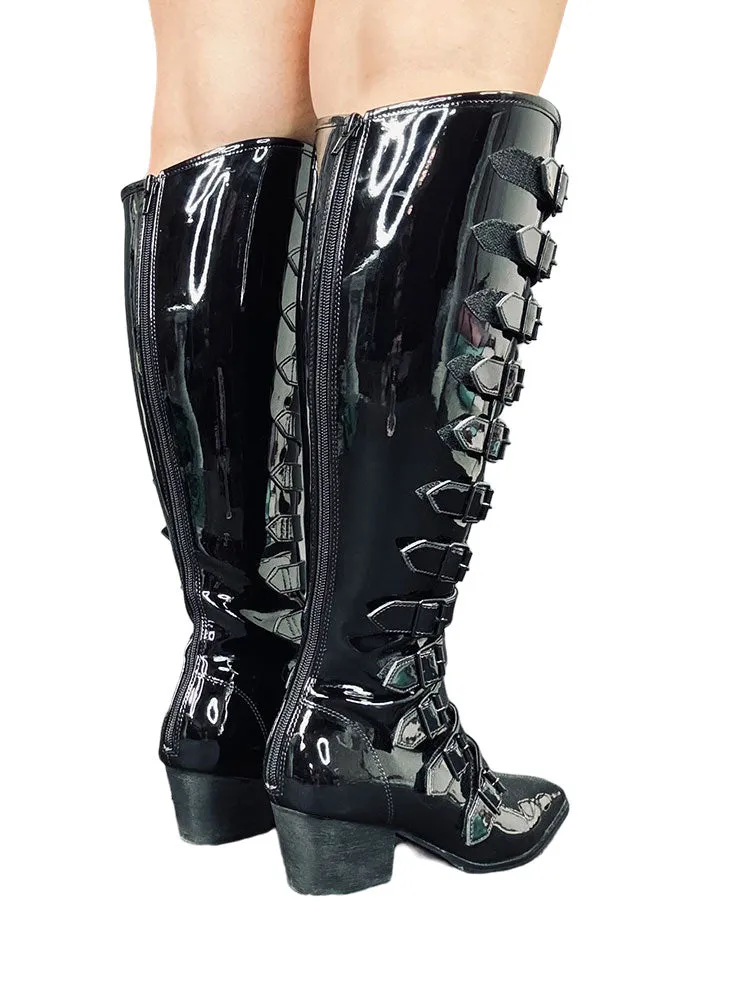 COVEN BOOT MAX - BLACK PATENT