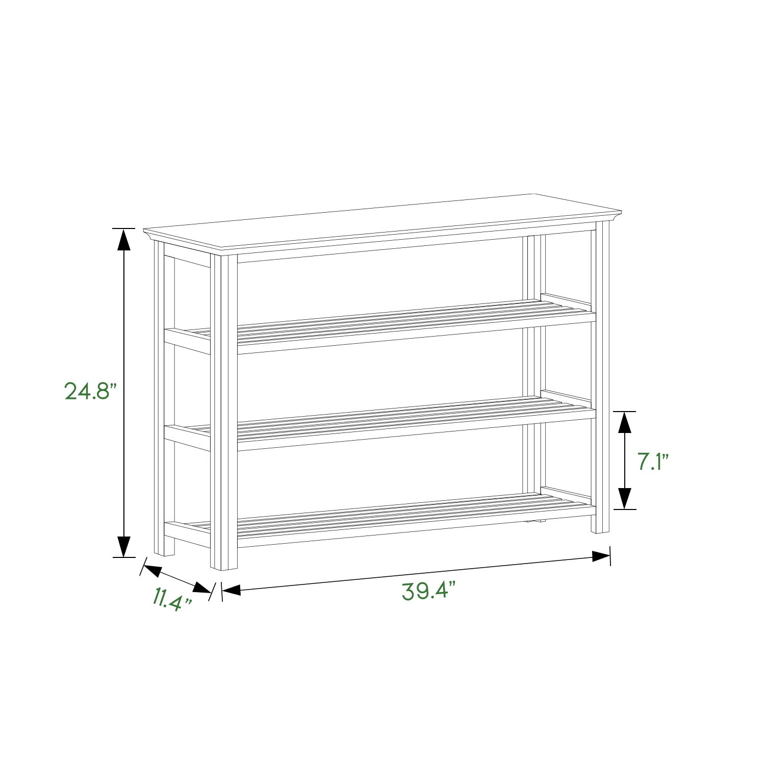 Entryway Shoe Shelf - 4 Tier - Brown