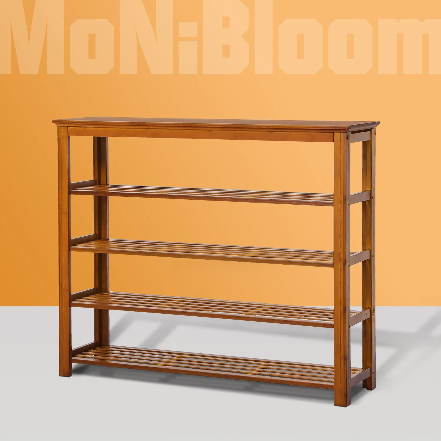 Entryway Shoe Shelf - 5 Tier - Brown