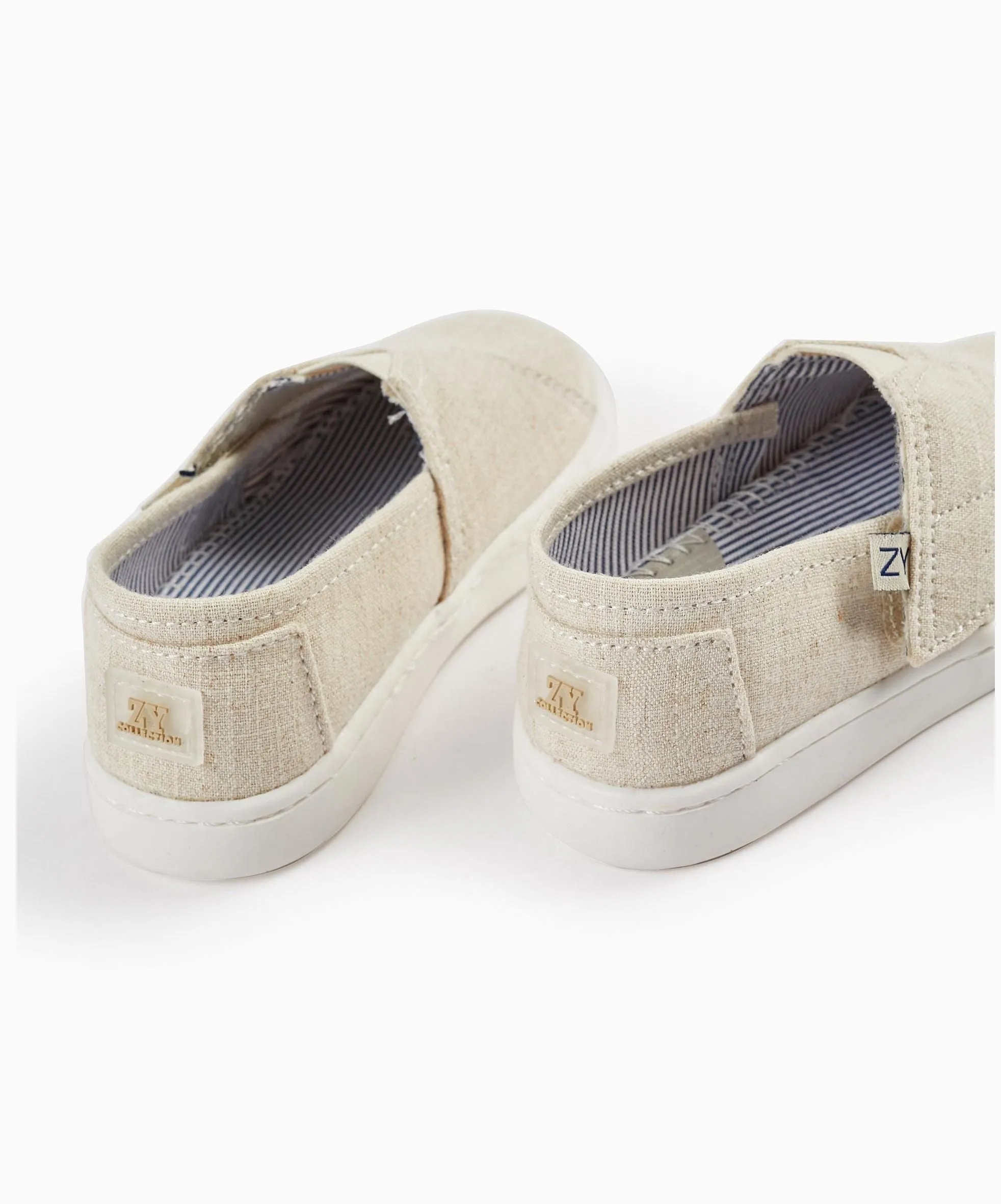 Fabric Espadrilles for Baby Boys, Beige