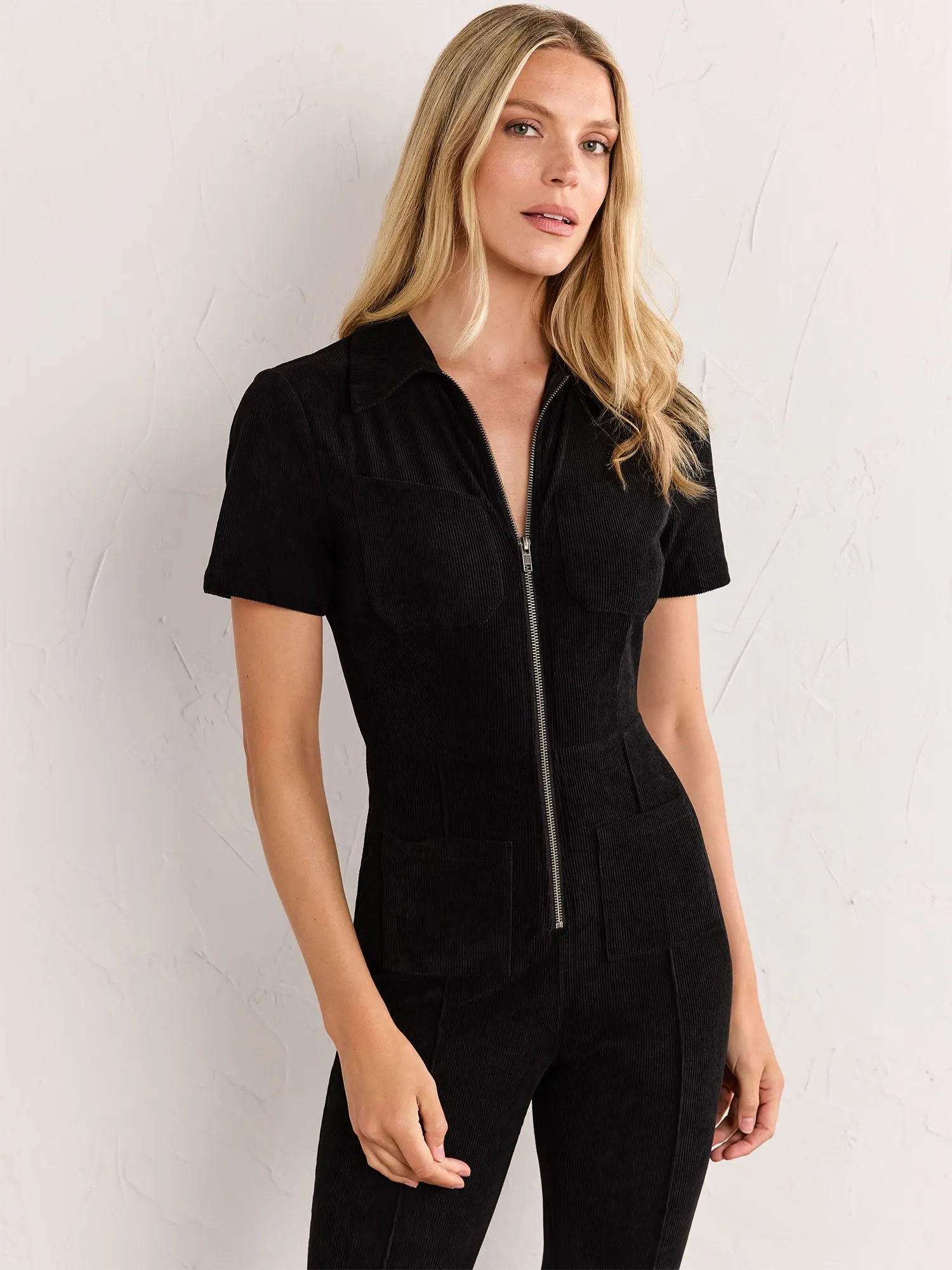 Flying Tomato Corduroy Front Zip Jumpsuit - Brands We Love