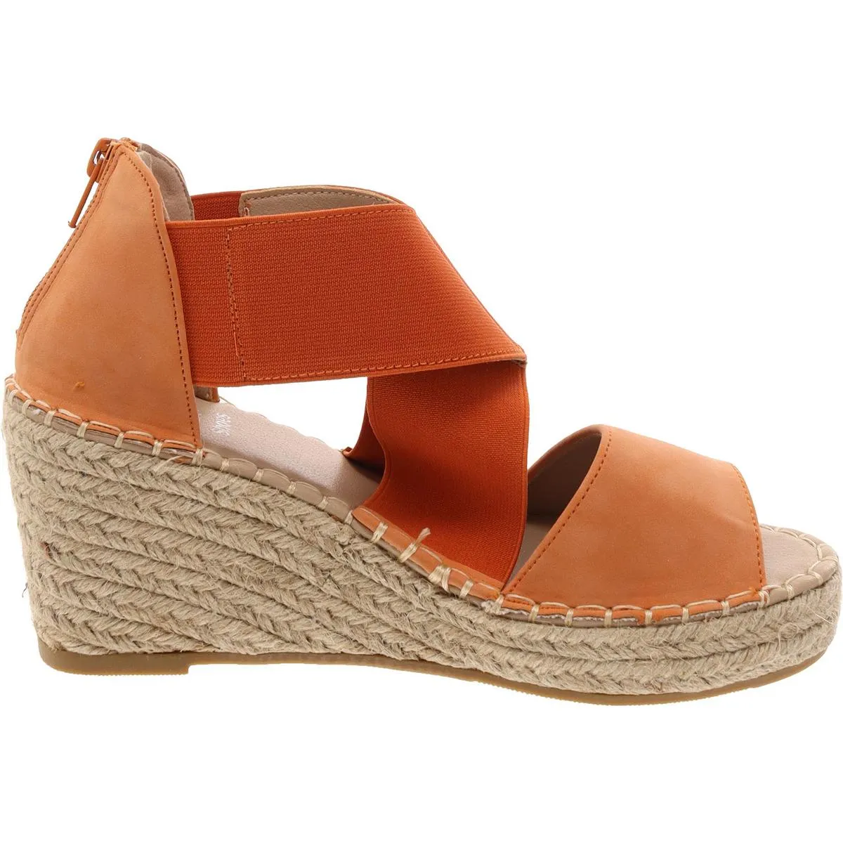 GC Shoes Womens Tiaa Faux Leather Woven Espadrilles