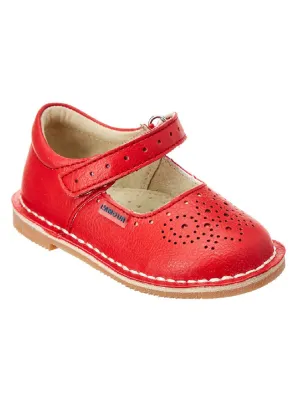 Girls Red Ollie Perforated Hook And Loop Mary Jane Shoes 5 Toddler-2 Kids