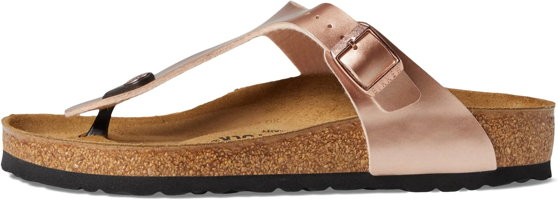 Gizeh slides - Birko-Flor & Birkibuc Birkenstock, Metallic Copper Birko-Flor