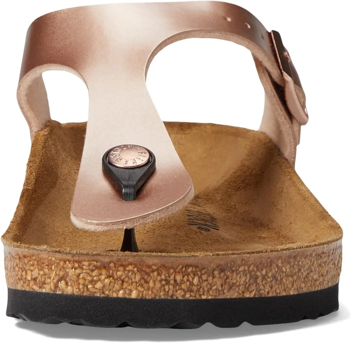 Gizeh slides - Birko-Flor & Birkibuc Birkenstock, Metallic Copper Birko-Flor