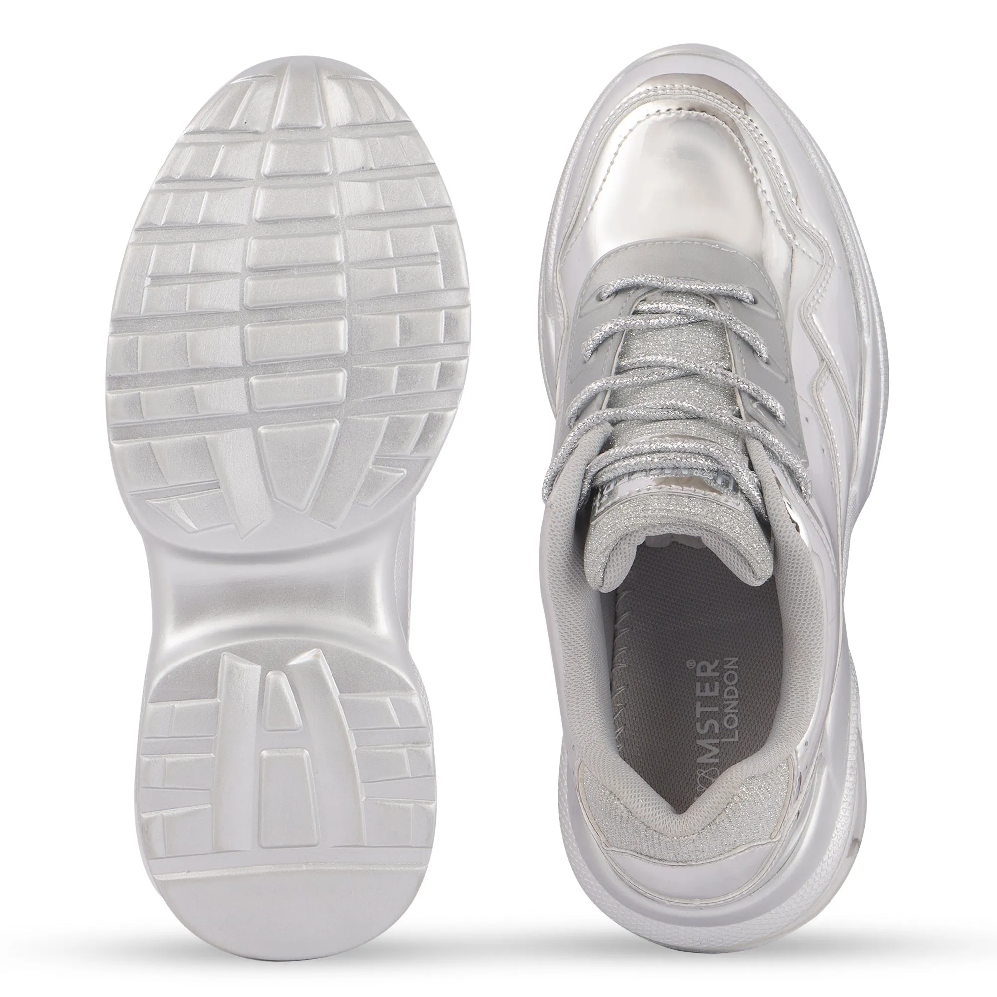 Hamster London Heli Silver Party Sneakers