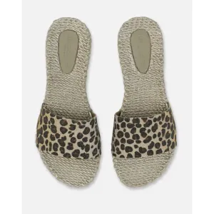 Ilse Jacobsen Leopard Print Slip on Flops