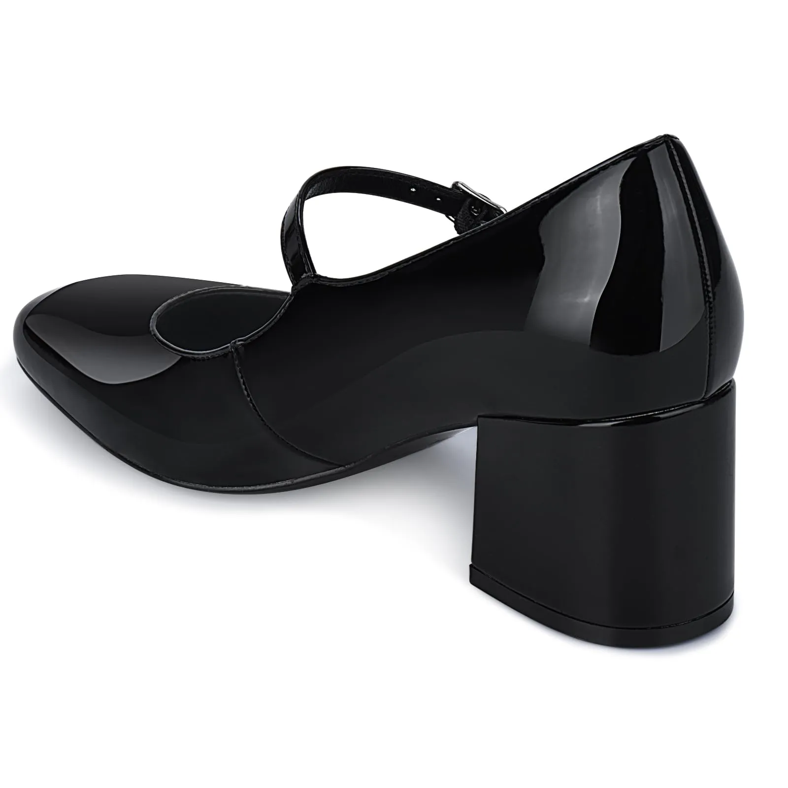 JENN ARDOR Block Heels for Women Chunky Heel, Mary Jane Closed Toe Work Pumps Comfortable Square Toe Dress Shoes