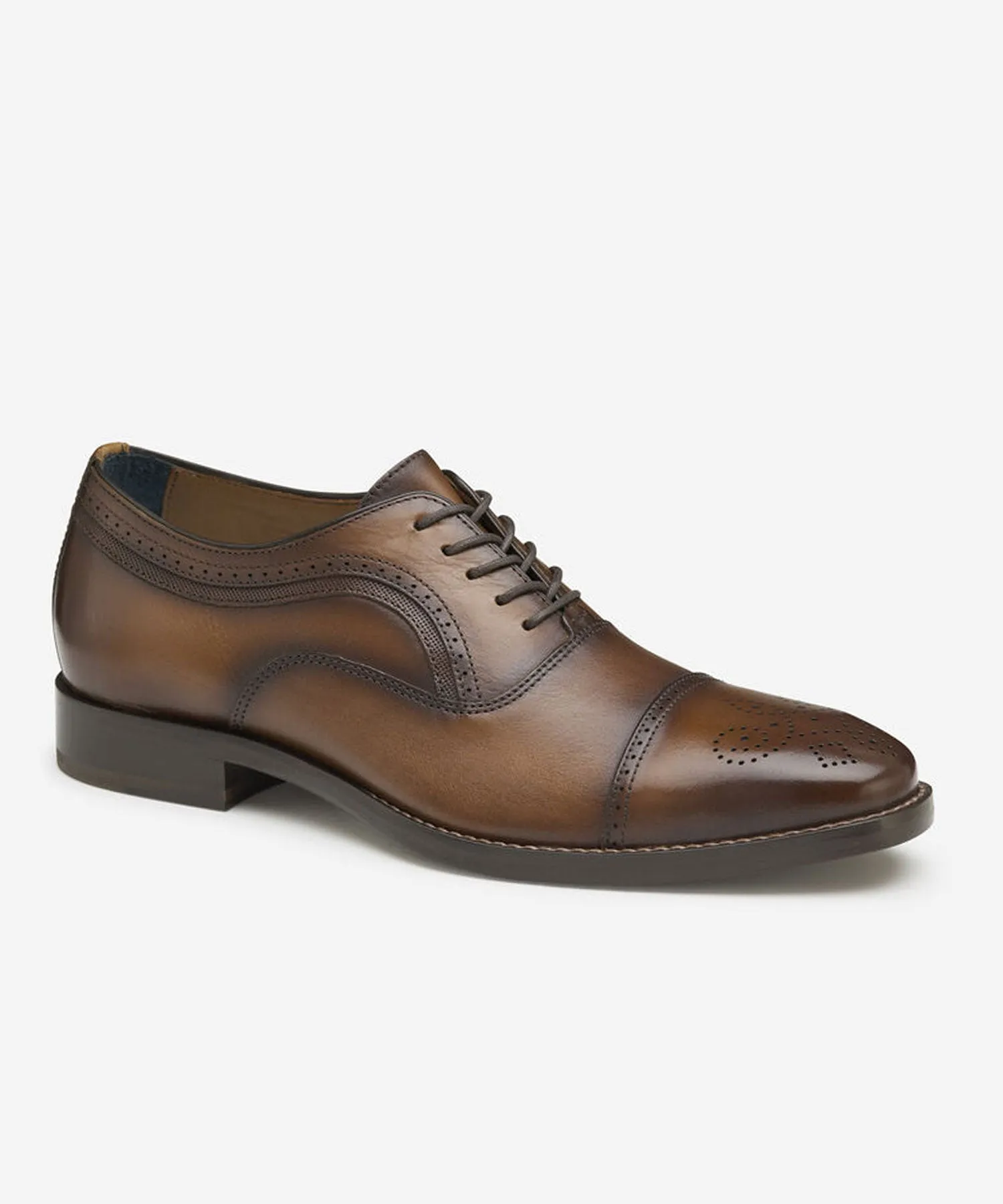 Johnston & Murphy Danridge Cap Toe Shoes - Tan