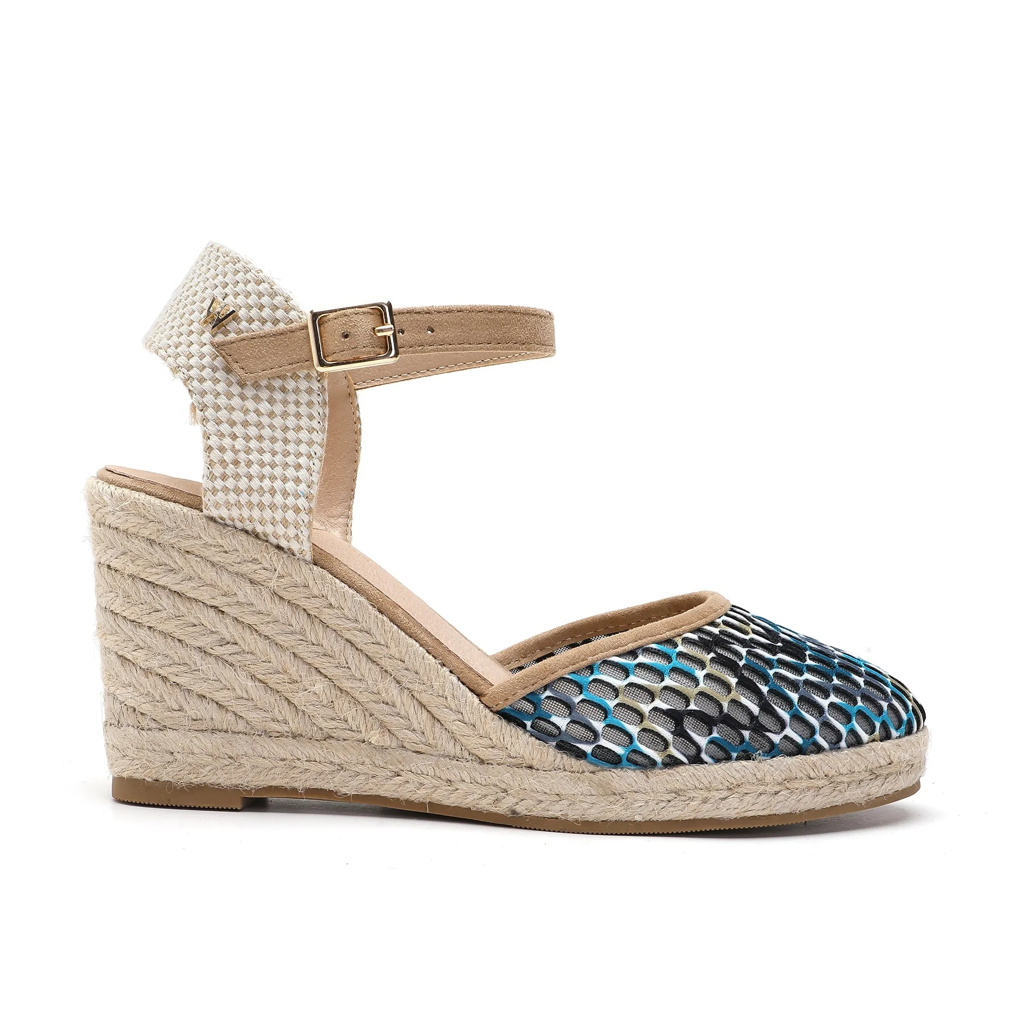 Joy Beige Blue Espadrilles