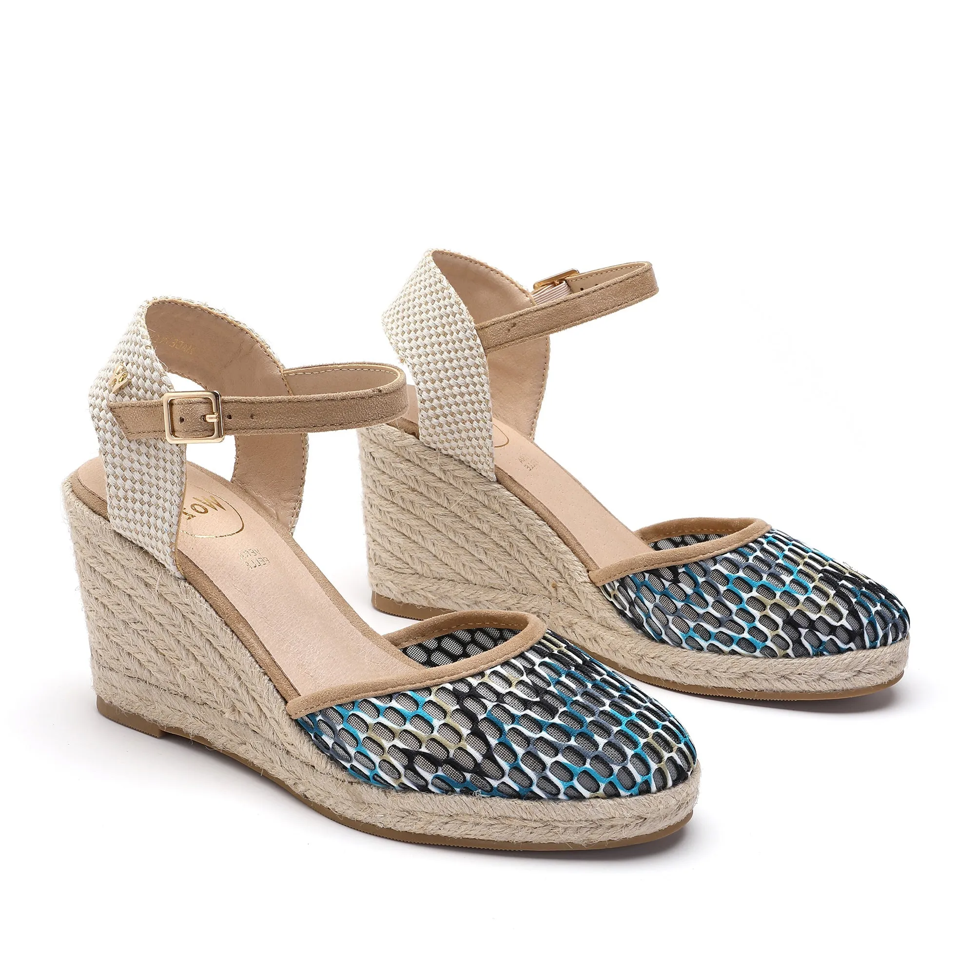 Joy Beige Blue Espadrilles