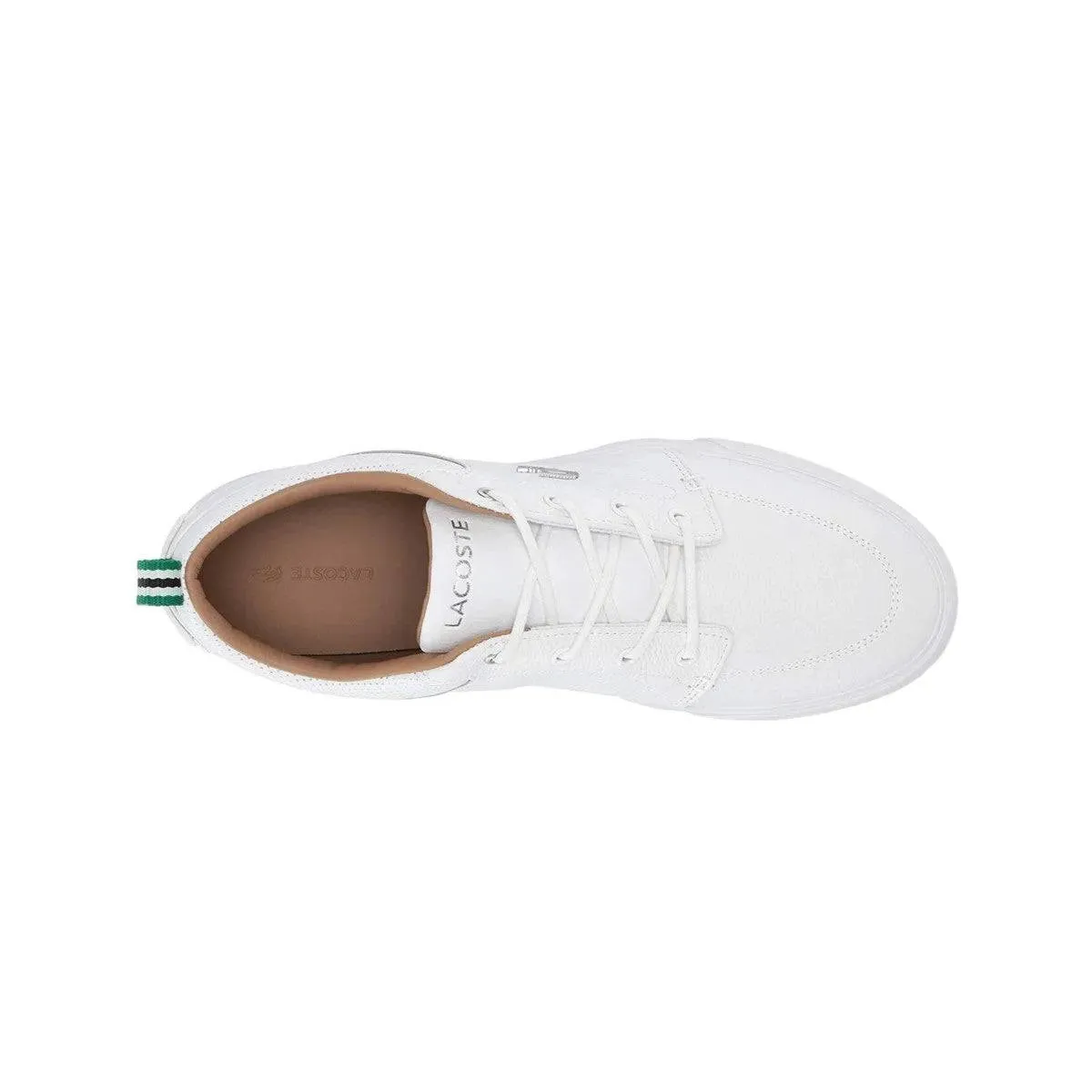 LACOSTE White Leather Lifestyle Sneakers