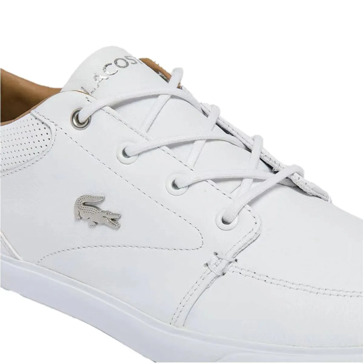 LACOSTE White Leather Lifestyle Sneakers