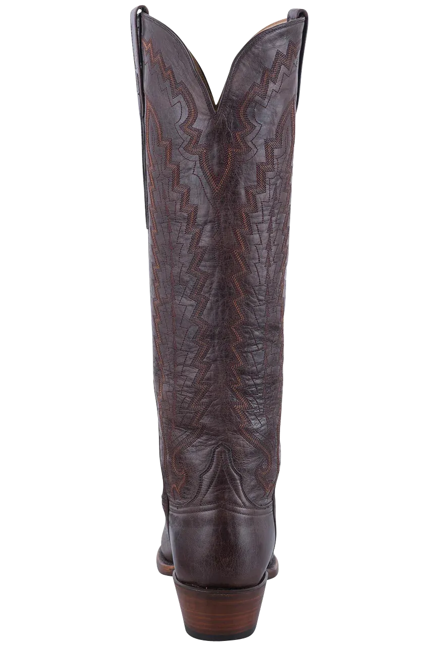 Lucchese Women's Goat Vero Cowgirl Boots - Brown