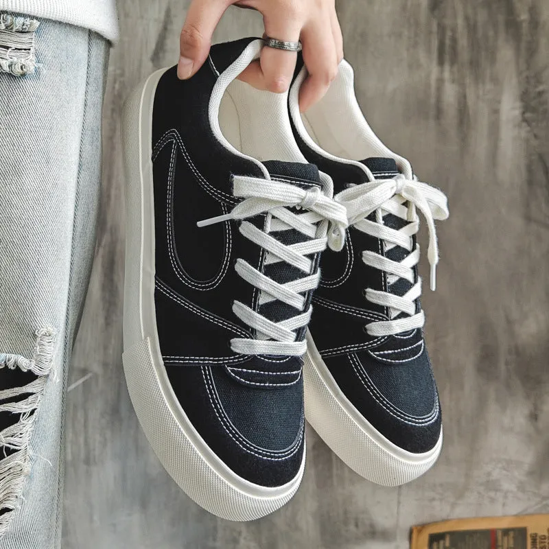 Men Stylish Flat Canvas Casual Skate Sneakers