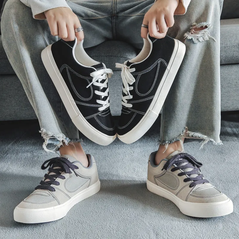 Men Stylish Flat Canvas Casual Skate Sneakers