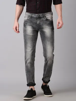 MEN'S CHARCOAL BLACK FADE WASH SLIM FIT JEANS