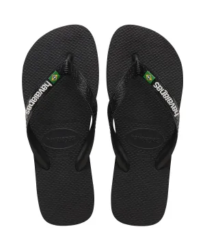 Men's flip-flops with brazil logo Havaianas, black