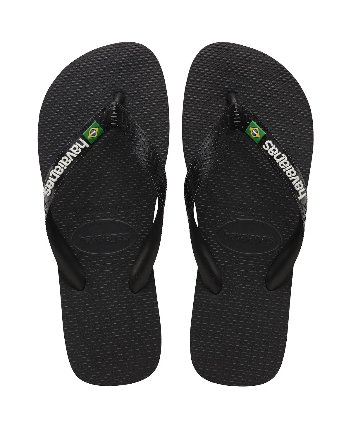 Men's flip-flops with brazil logo Havaianas, black