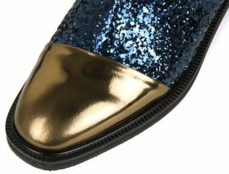 Metallic Glitter Loafers