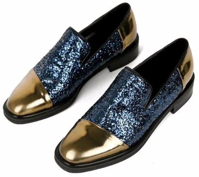 Metallic Glitter Loafers