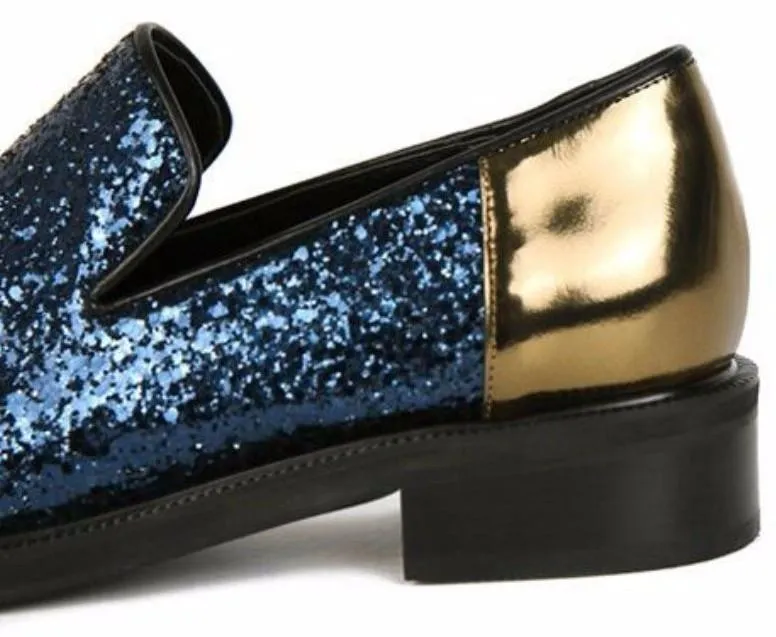 Metallic Glitter Loafers