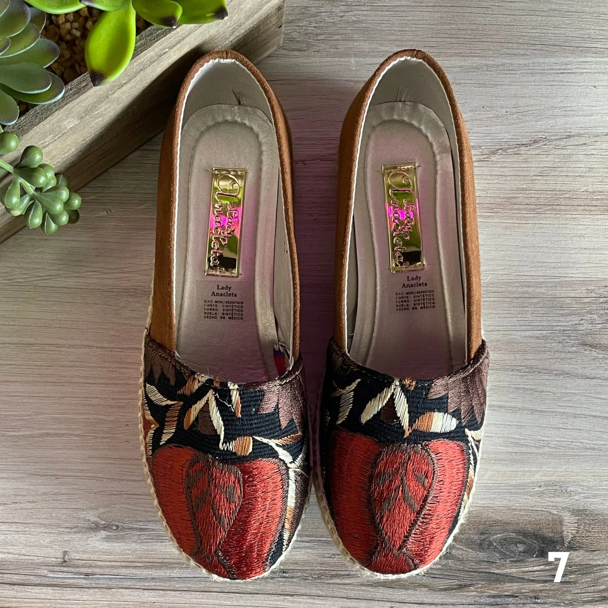 Mexican Embroidered Espadrille Shoes Zinnia