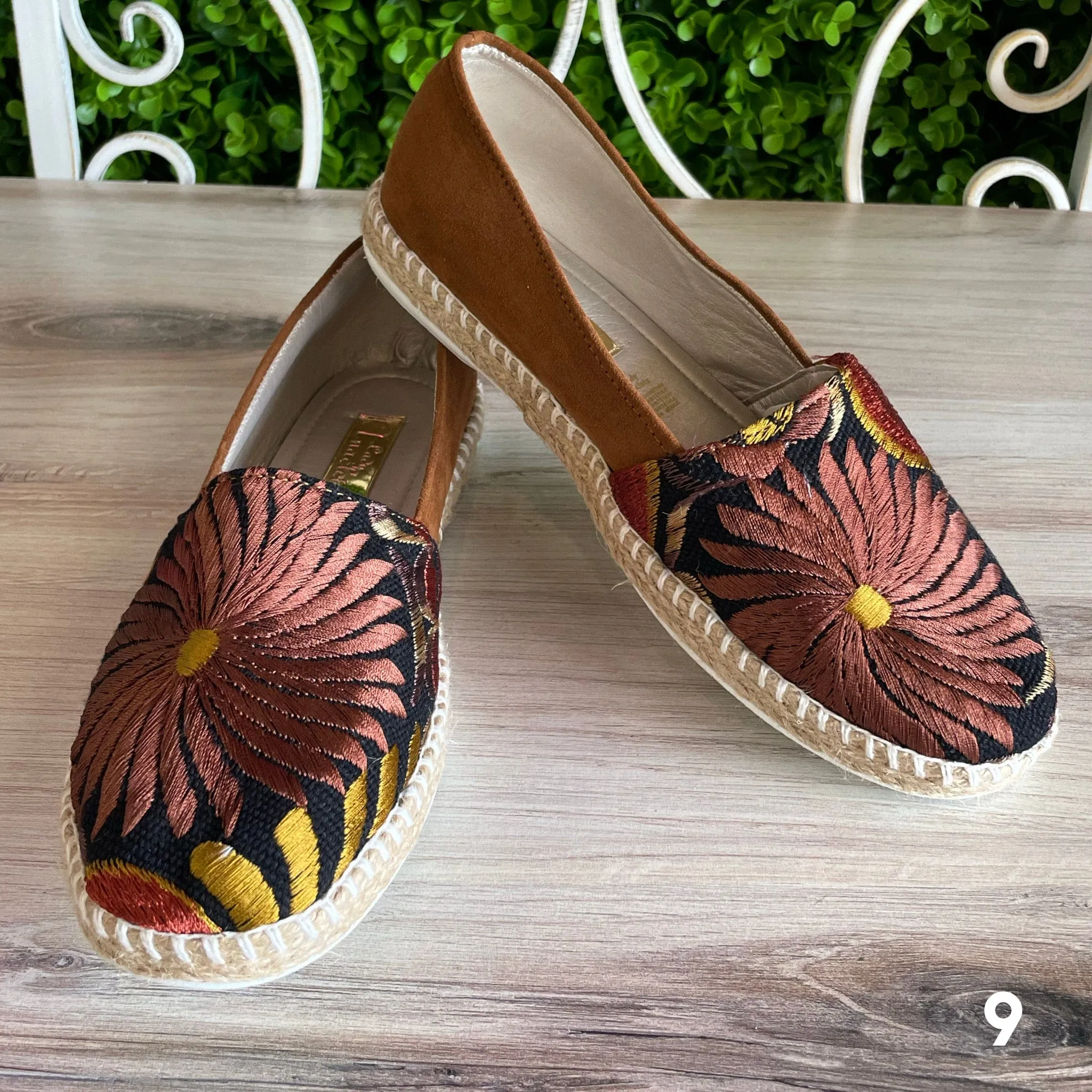 Mexican Embroidered Espadrille Shoes Zinnia