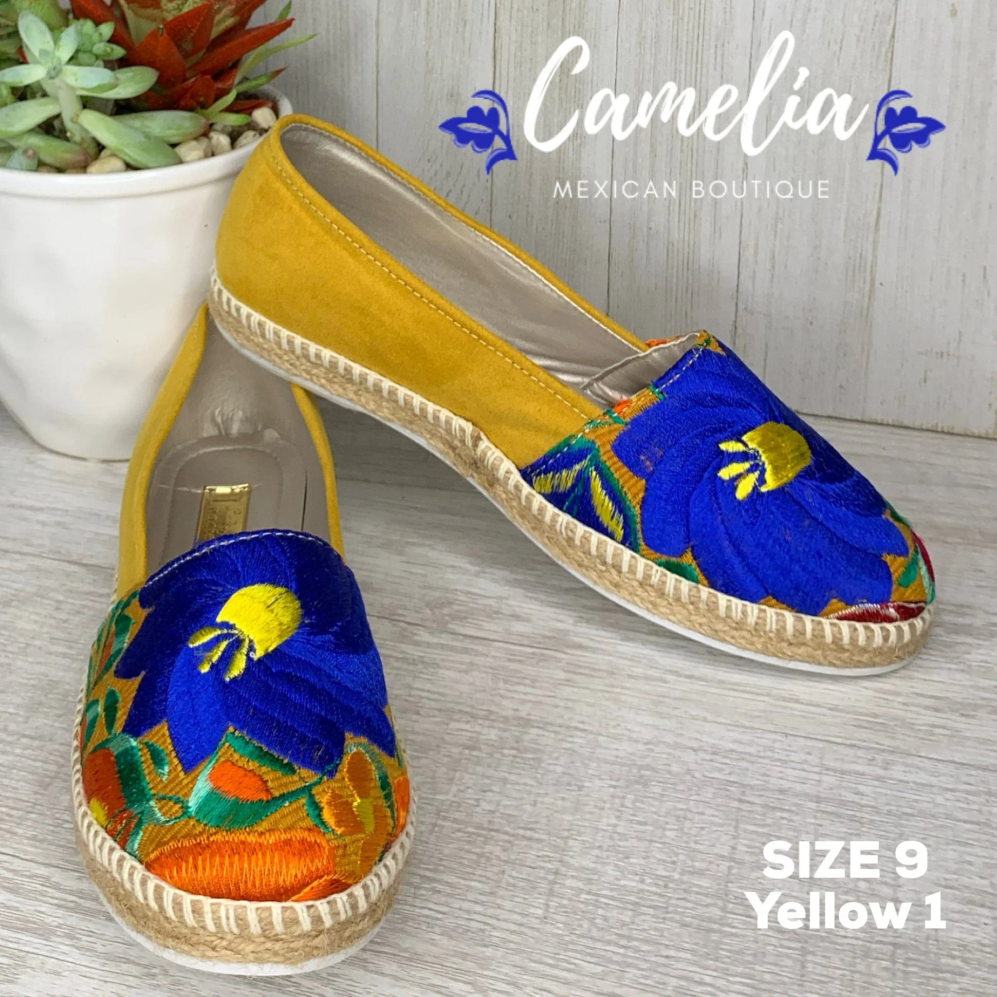 Mexican Embroidered Espadrille Shoes Zinnia