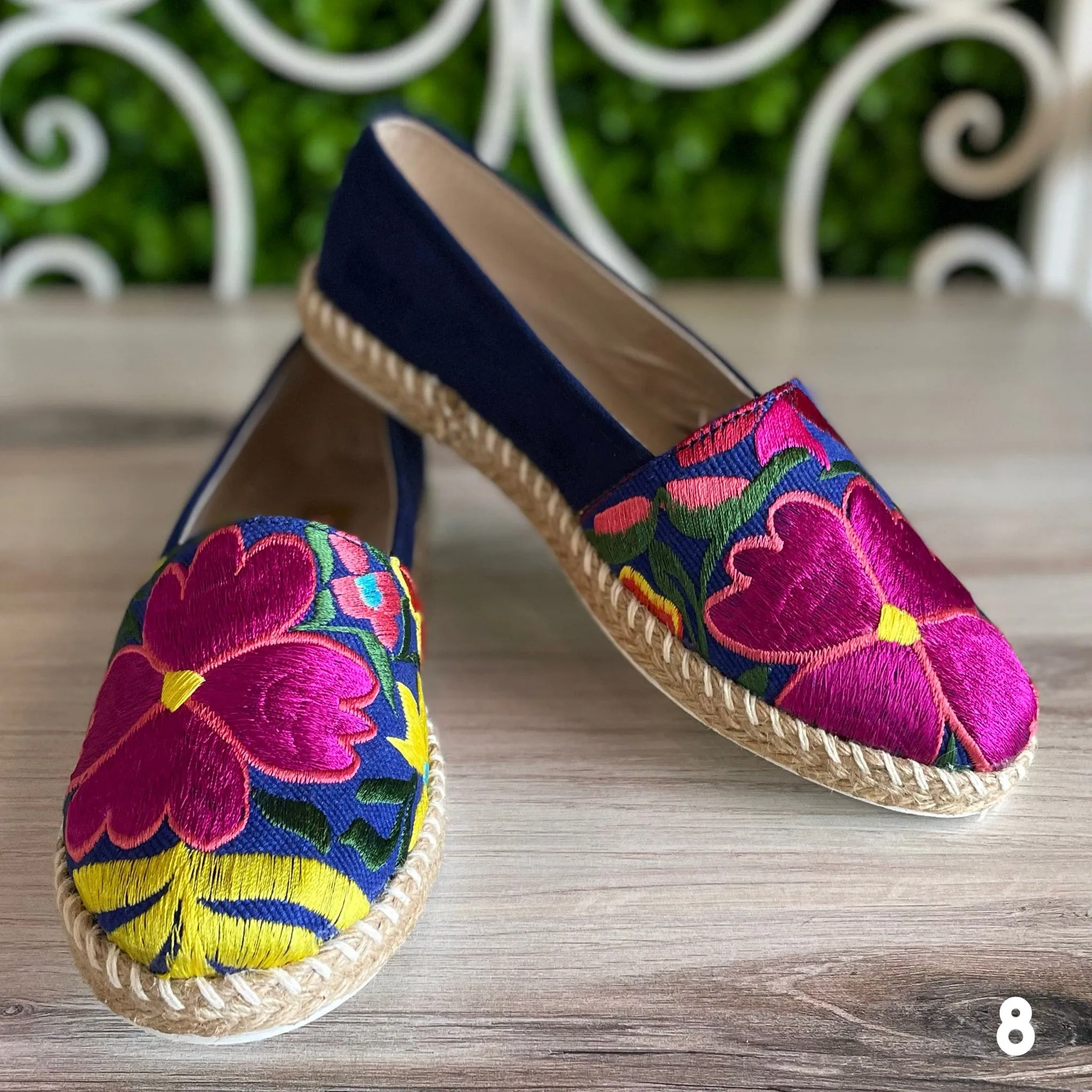 Mexican Embroidered Espadrille Shoes Zinnia