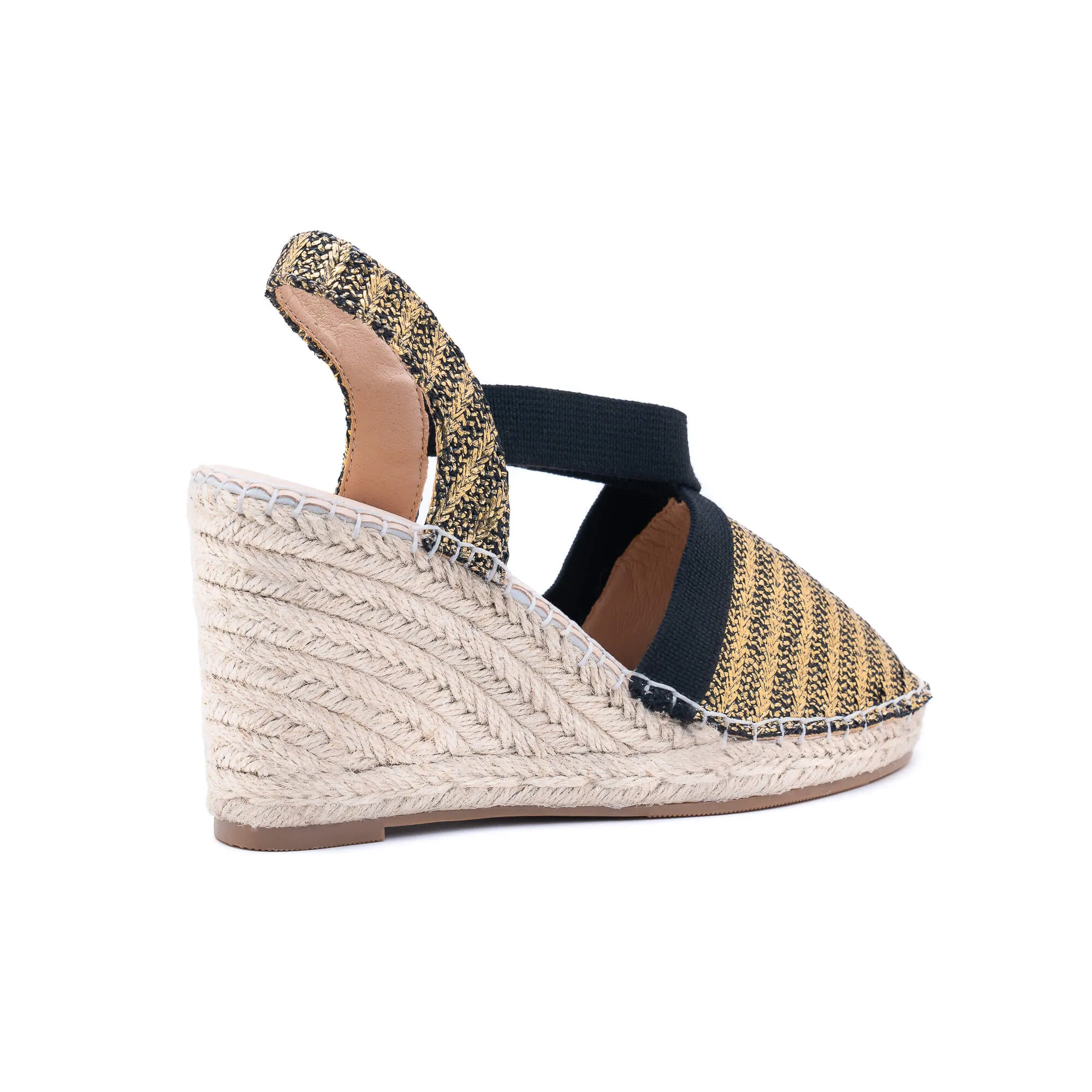 Molly Black Gold Espadrilles