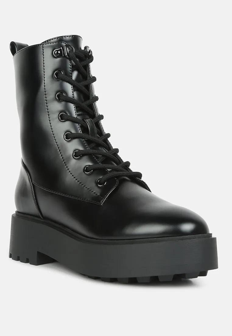 Molsh Faux Leather Ankle Biker Boots