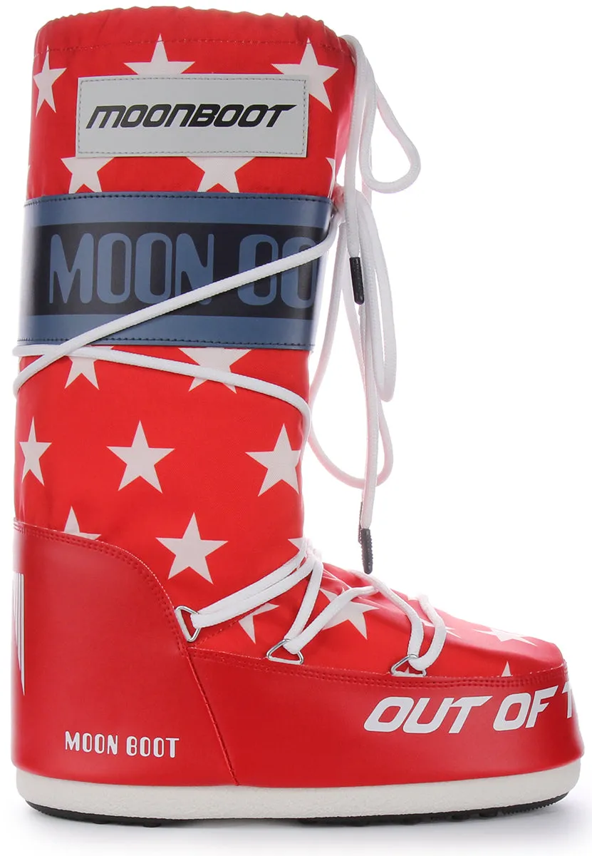 Moon Boot Icon Retro Biker In Red Blue