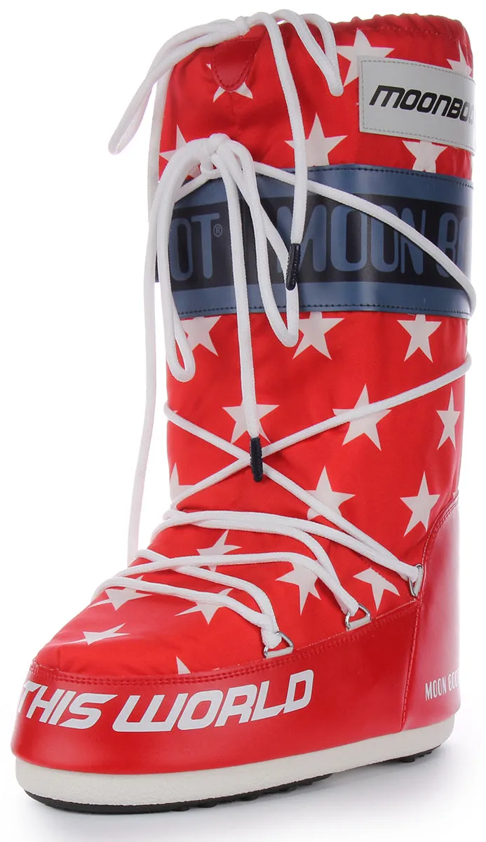 Moon Boot Icon Retro Biker In Red Blue