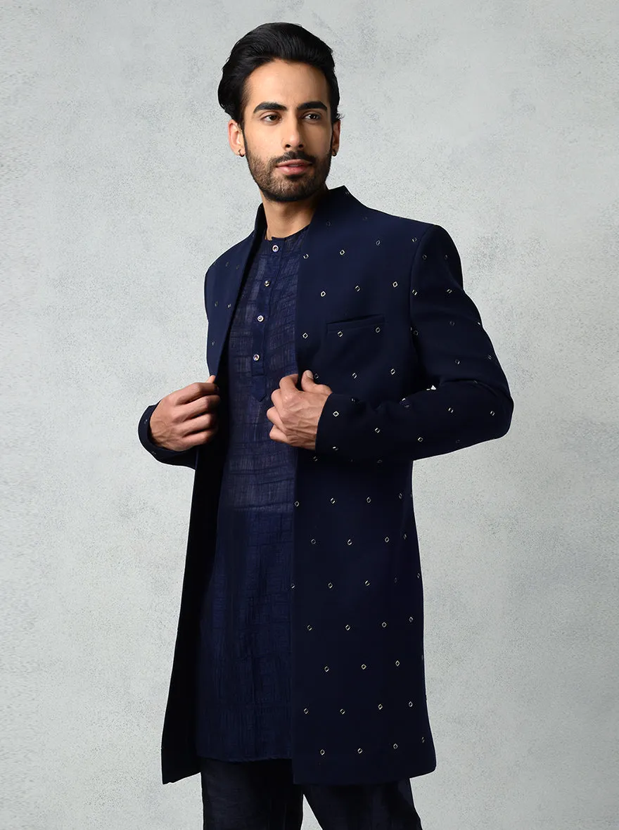 Navy Blue Indowestern | TULA