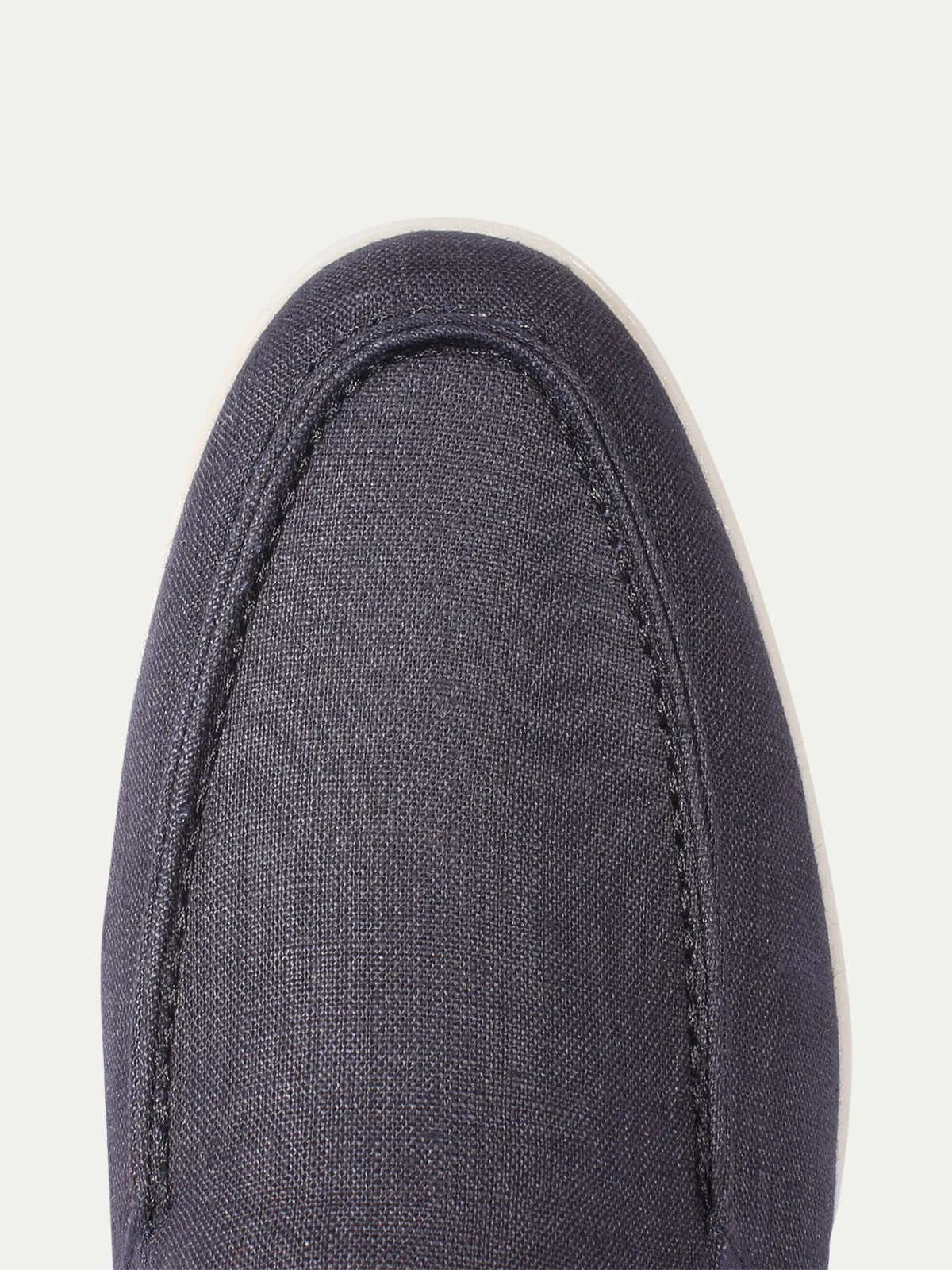 Navy Linen Yacht Loafers